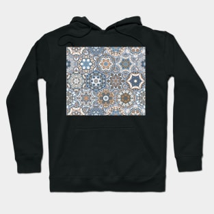 Hexagonal Oriental and ethnic motifs in patterns. Hoodie